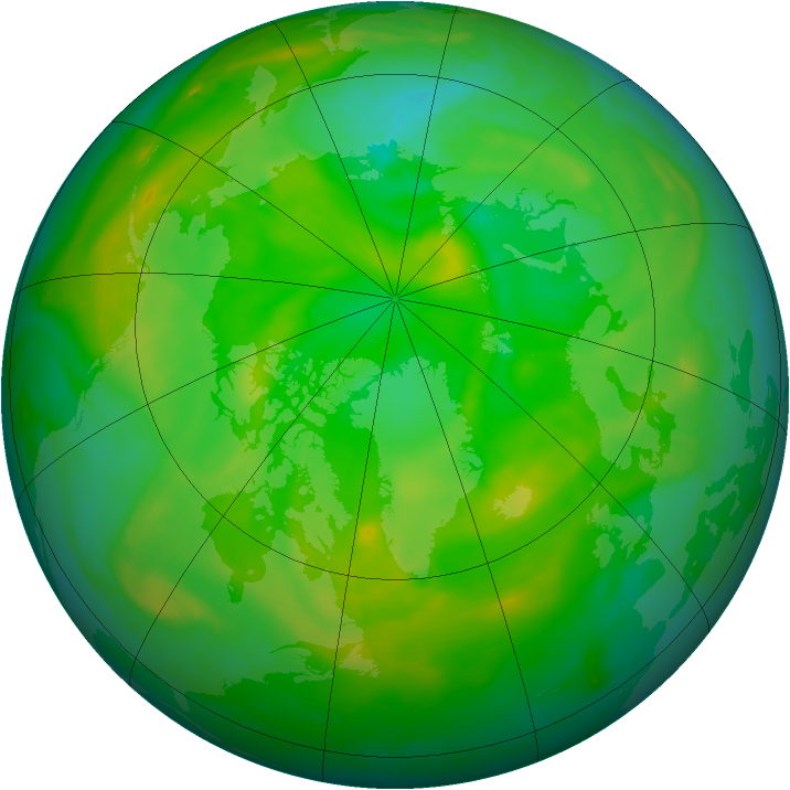 Arctic ozone map for 28 June 2008